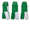 Men's quick-dry basketball uniform set in blue, includes a sleeveless top and matching shorts.
