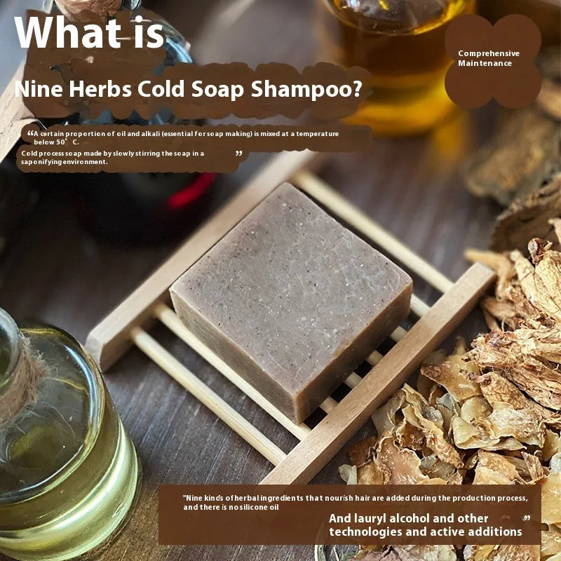 72g cold process herbal shampoo soap bar without silicone oils for regular hair