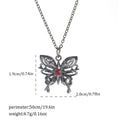 Halloween spider pendant necklace on regular chain, zinc alloy with electroplated blood moon colour finish, dark style