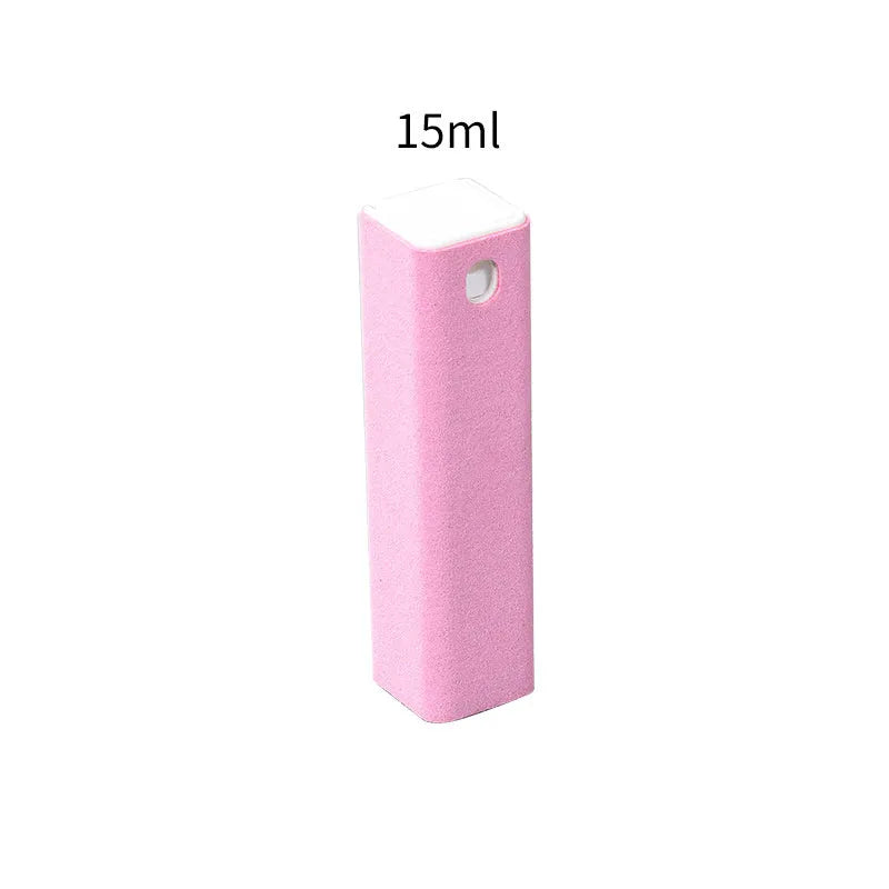 Blue 15ml phone screen cleaner spray tool with integrated case and wipe storage.