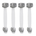 Adjustable child safety cabinet lock with strap and 3M adhesive backing