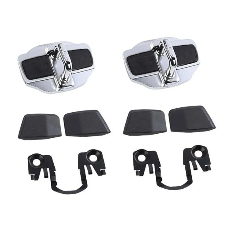 Silver TRD door lock cover for Toyota Prius with protective buffer cushion design