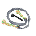 Twisted cotton rope dog toy in black, grey, or red colours for tug of war and chewing
