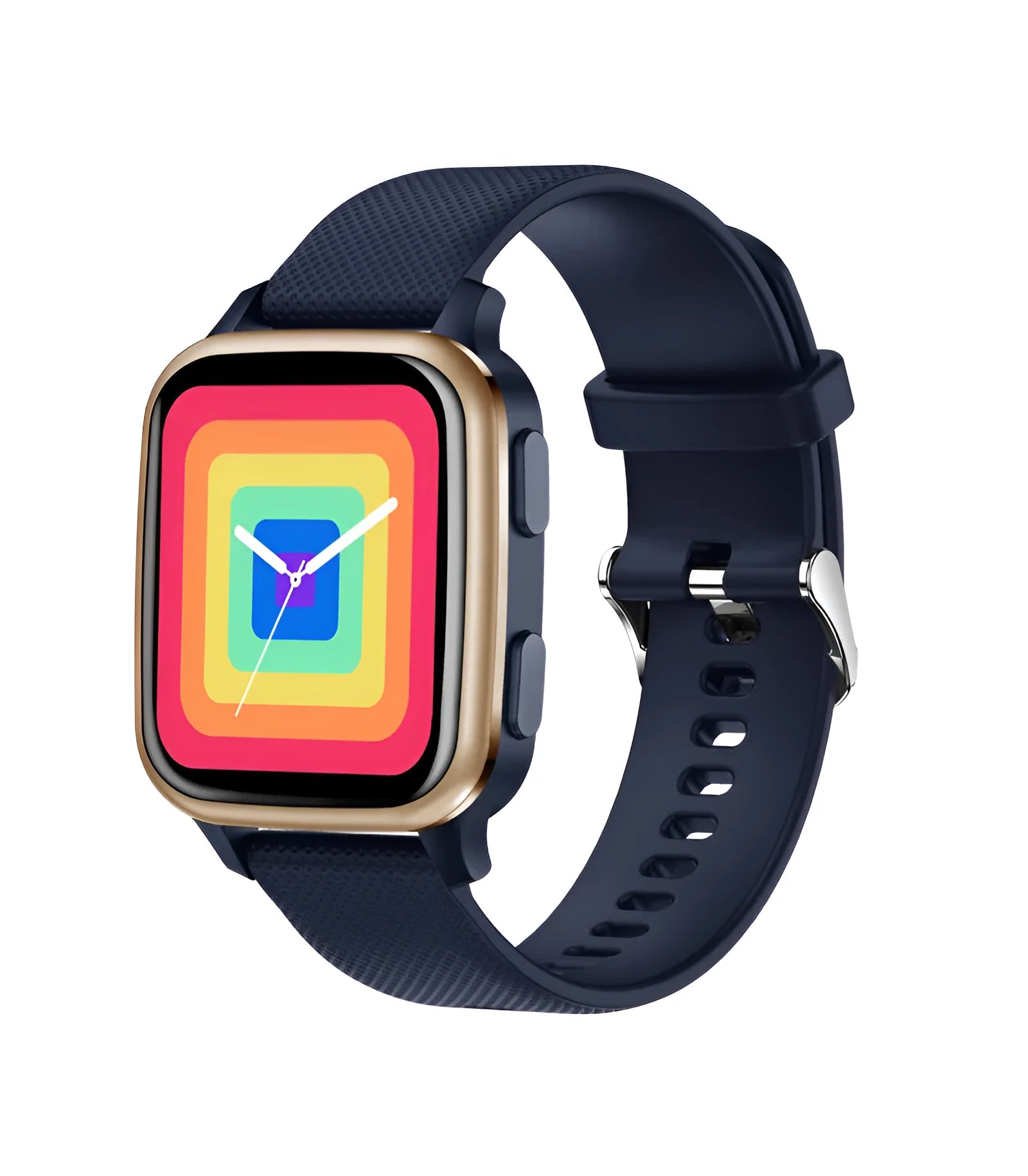 Aluminium alloy smart watch showing Bluetooth call, heart rate monitoring, and menstrual tracking features on display.