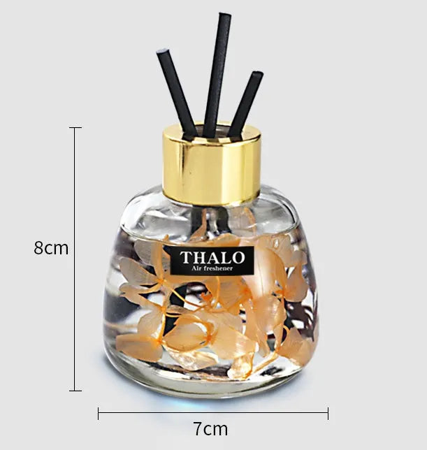 Glass bottle car perfume ornament with loose incense in one of six available colours