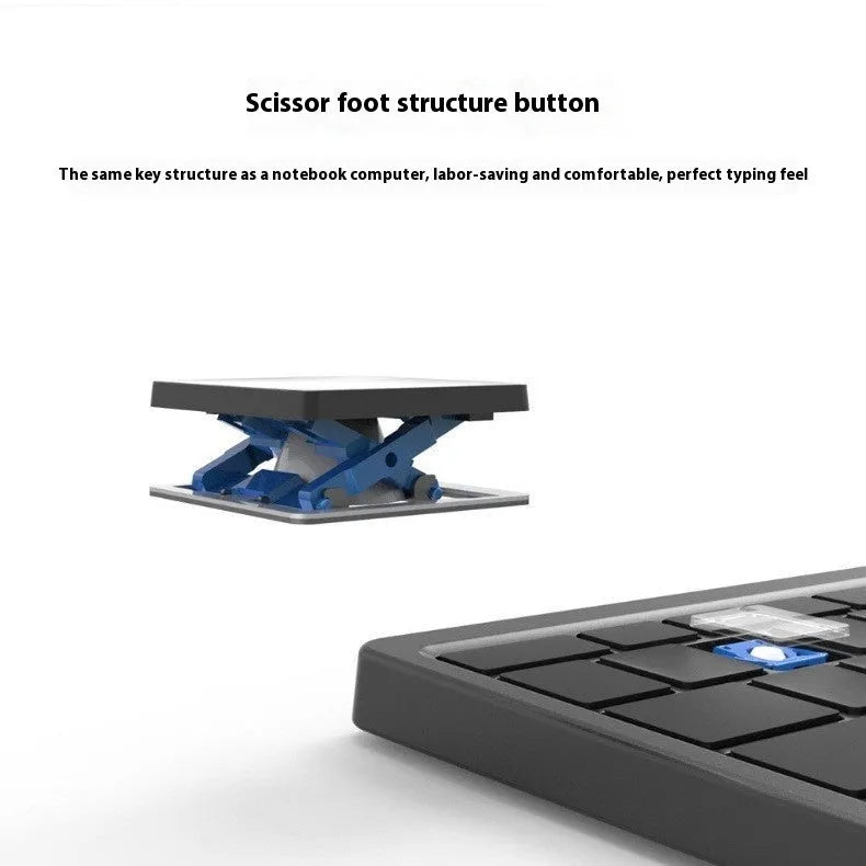 Three-in-one Bluetooth keyboard with touch pad in leather sheath stand for tablets and mobile phones