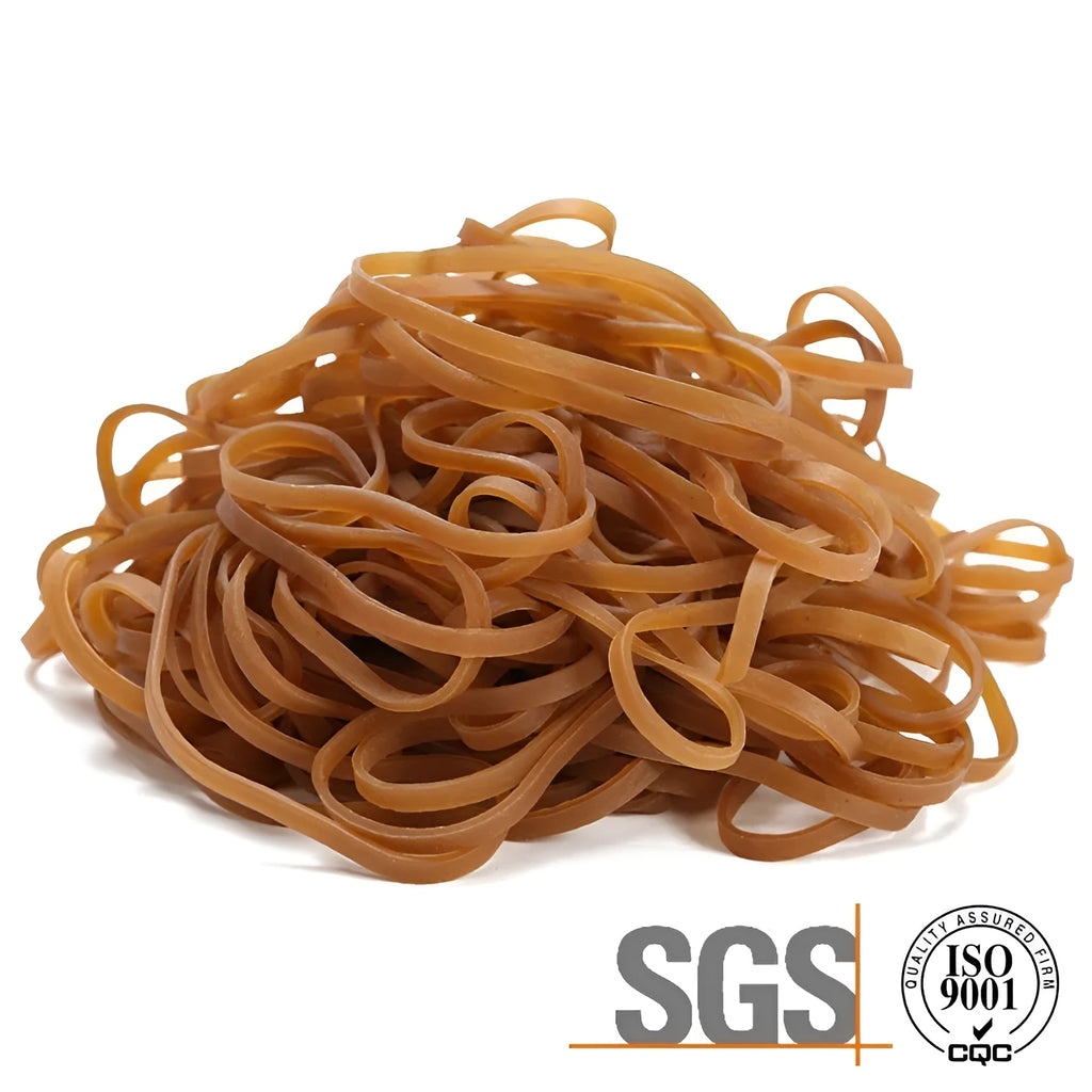 Natural rubber circular elastic band in 500g bag with round shape and natural colour