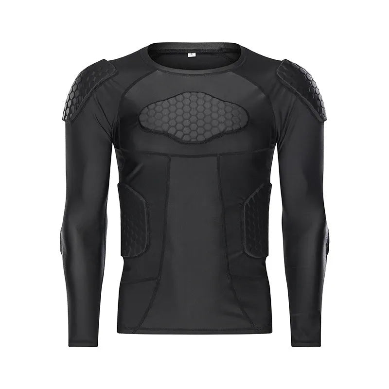 Anti-collision football training suit olive jersey with T-shirt shorts and vest protective padding polyester Lycra lining adult neutral