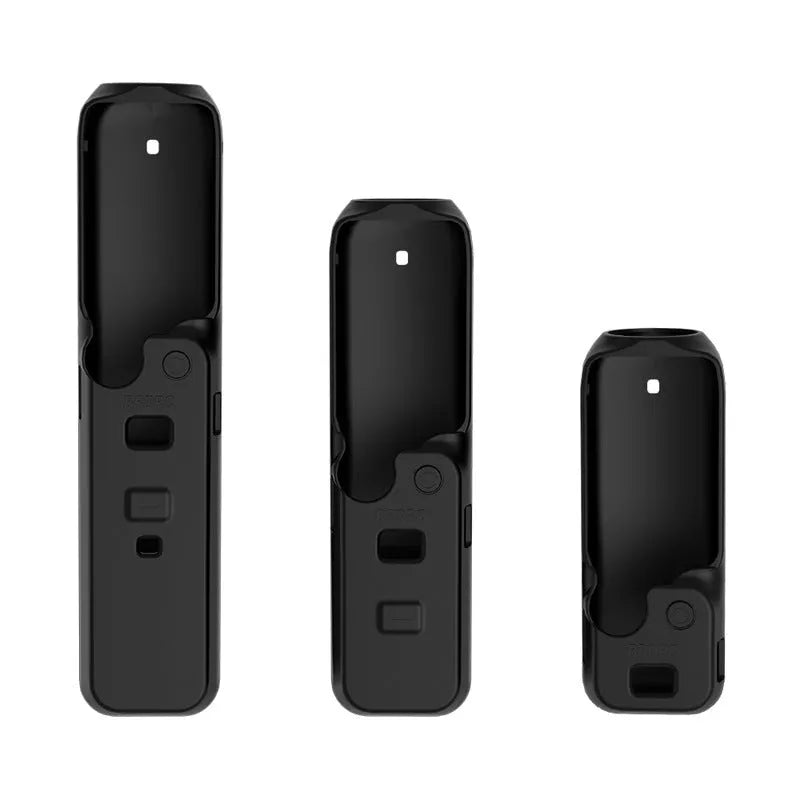 Black silicone protective sleeve for PTZ camera body showing non-slip texture and form-fitting design