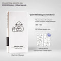 A5 simple plaid paper notebook with a white cover and a pair of decorative stickers.