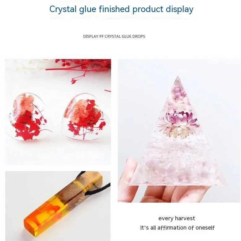 1kg epoxy resin crystal glue bottle with super clear hard or soft formula for DIY crafting