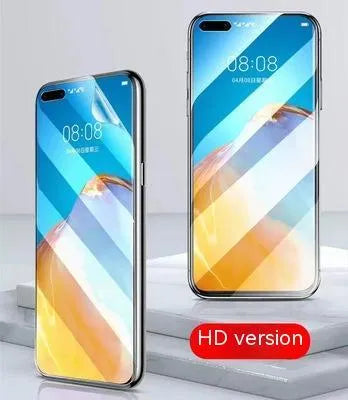 Samsung Galaxy phone with TPU screen protector in HD, frosted, or blue light finish.