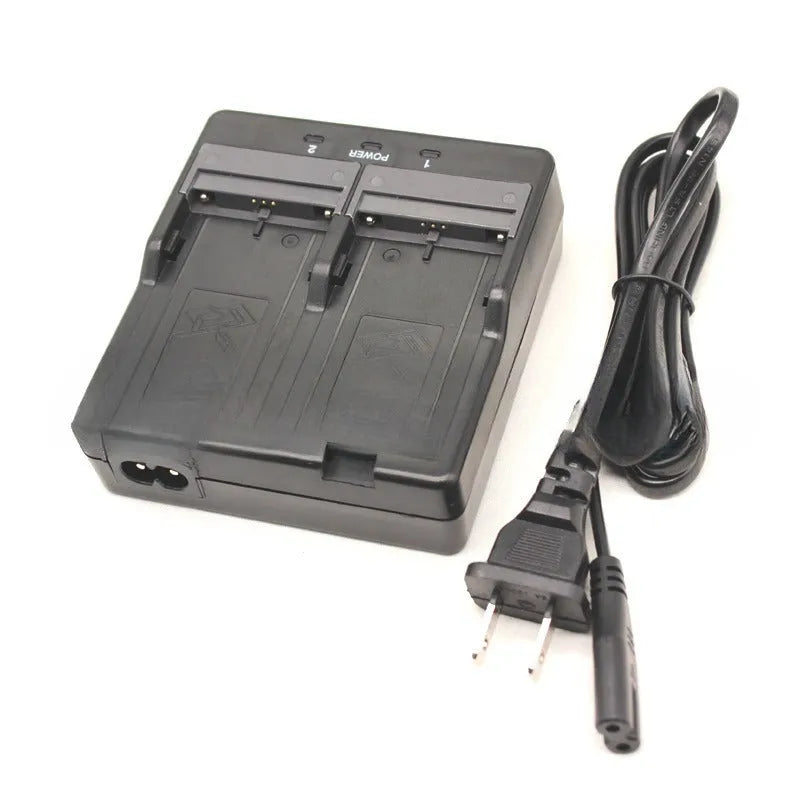 CDC68D dual charger for total station instrument lithium batteries in black with power cord