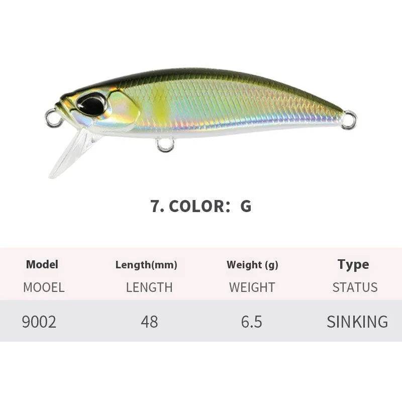 Japanese Submerged Mino fishing lure for mandarin fish and snakehead measuring 48mm