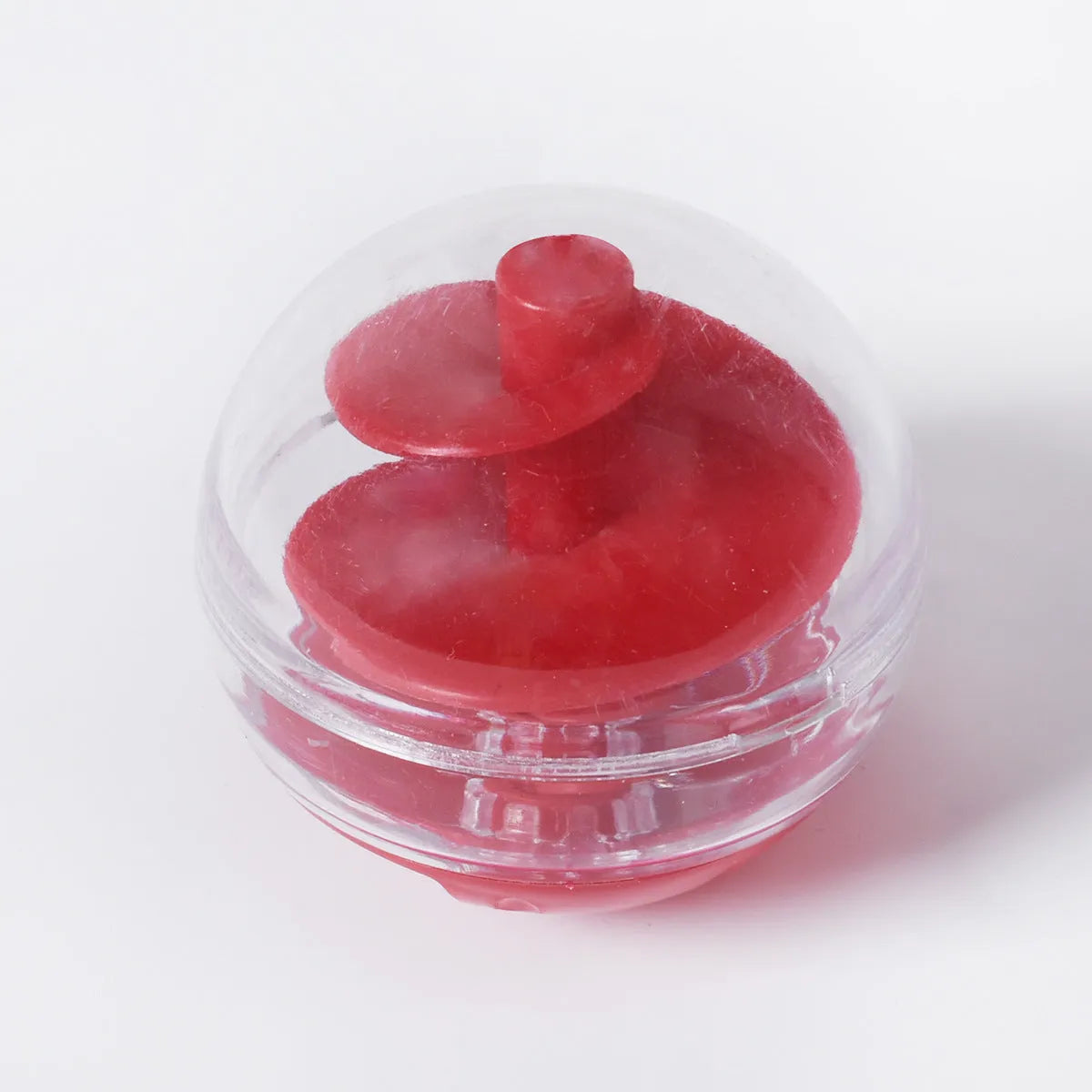 Pet leakage food feeder red blue plastic spiral slow feeder ball 5.5 cm diameter for cats
