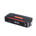 Black and red vehicle emergency starting power supply with 7800mAh capacity and protective case