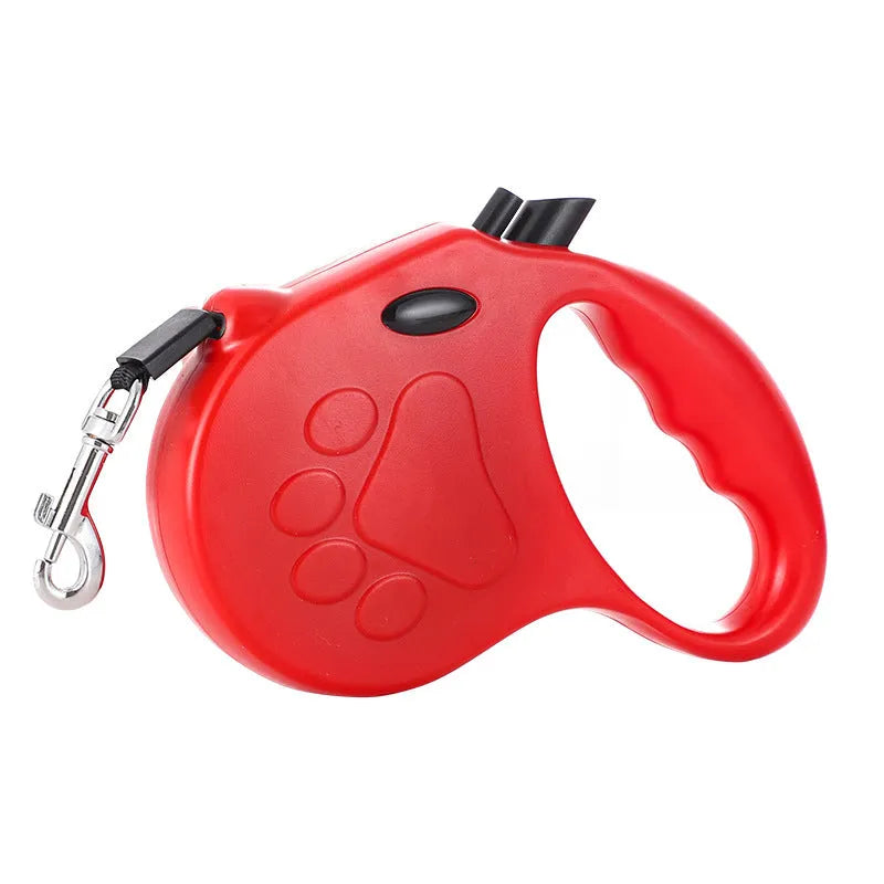 Automatic telescopic traction rope for pets, ABS retractable dog lead, 140x168mm, Footprint Blue colour