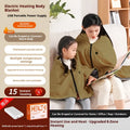 Washable electric heated throw blanket 150x80cm in Gardenia Green with rechargeable power bank