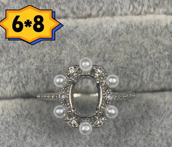 Oval denier open mouth ring with five-pointed star motif, copper electroplated, Korean style jewellery.