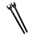 Land Rover fan support wrench coupler wrench 36mm 40mm alloy steel 2-piece set on a workbench