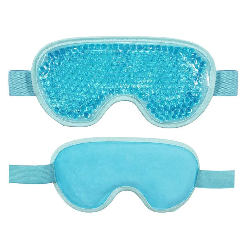 White portable rechargeable warm compress eye device with included eye mask and accessories