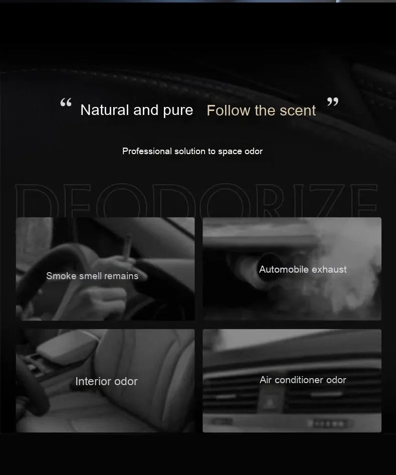 Solar car air freshener decorative perfume unit with fragrance and odour removal functions