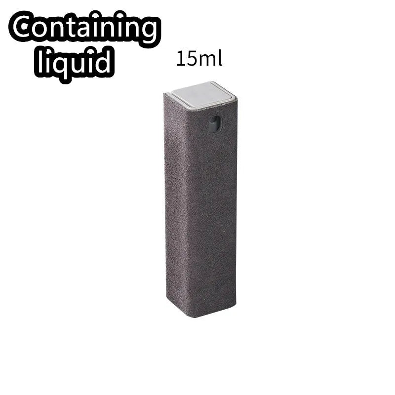 Blue 15ml phone screen cleaner spray tool with integrated case and wipe storage.