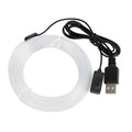 USB-powered multi-colour LED ambience light strip for car interior, available in multiple lengths.