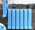 Pack of 10 white PP plastic garbage bag fixing clips for rubbish bins