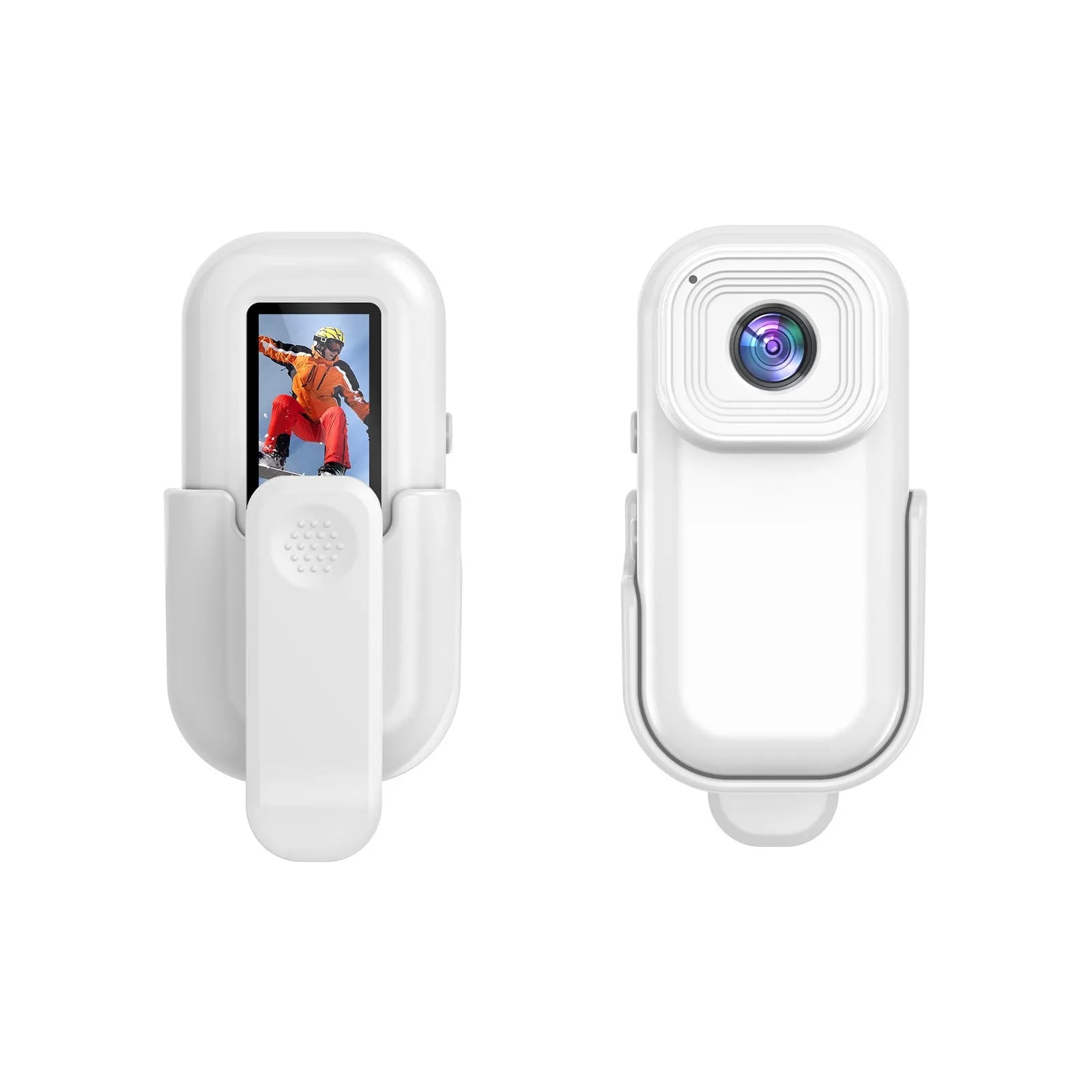 L8 Black outdoor sports camera with thumb hole and back splint, 1080p HD, plastic body 65x32.3x18mm