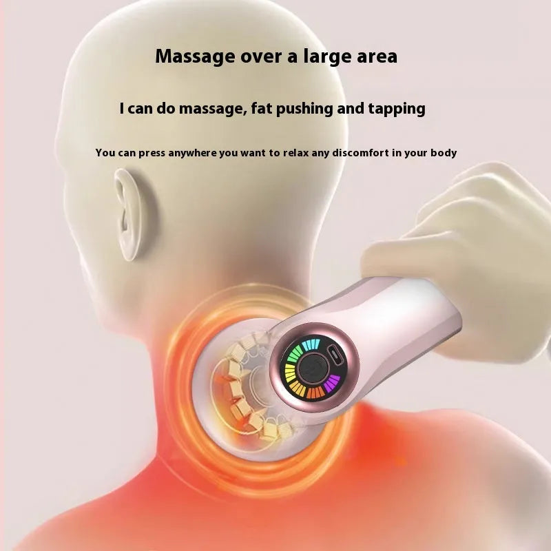 USB electric massager device in black colour for cervical spine and back massage