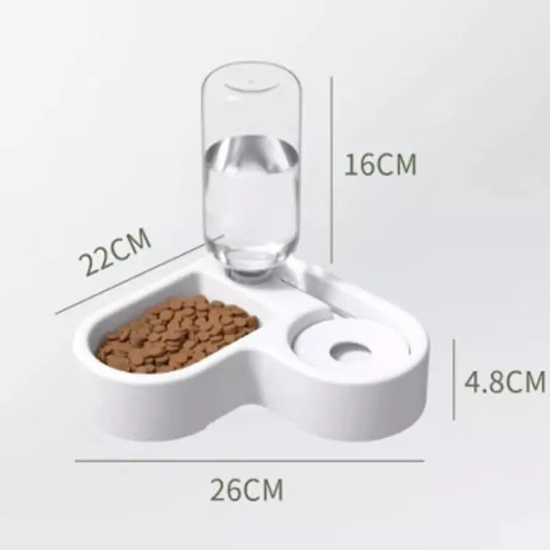 White plastic pet water fountain with 4-litre capacity measuring 22cm wide by 26cm tall