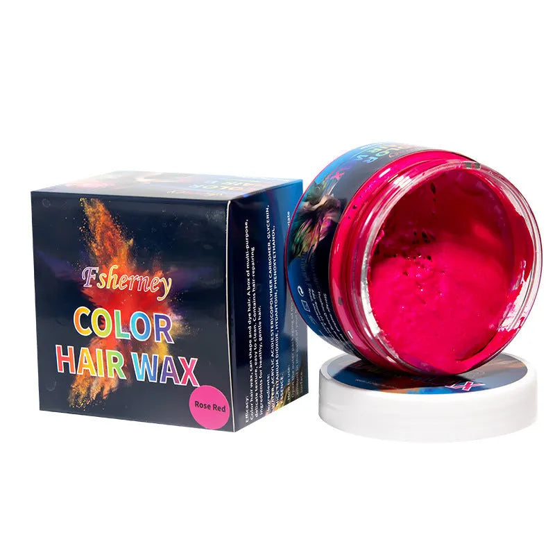 Jar of 120g coloured hair styling clay in one of nine available colours
