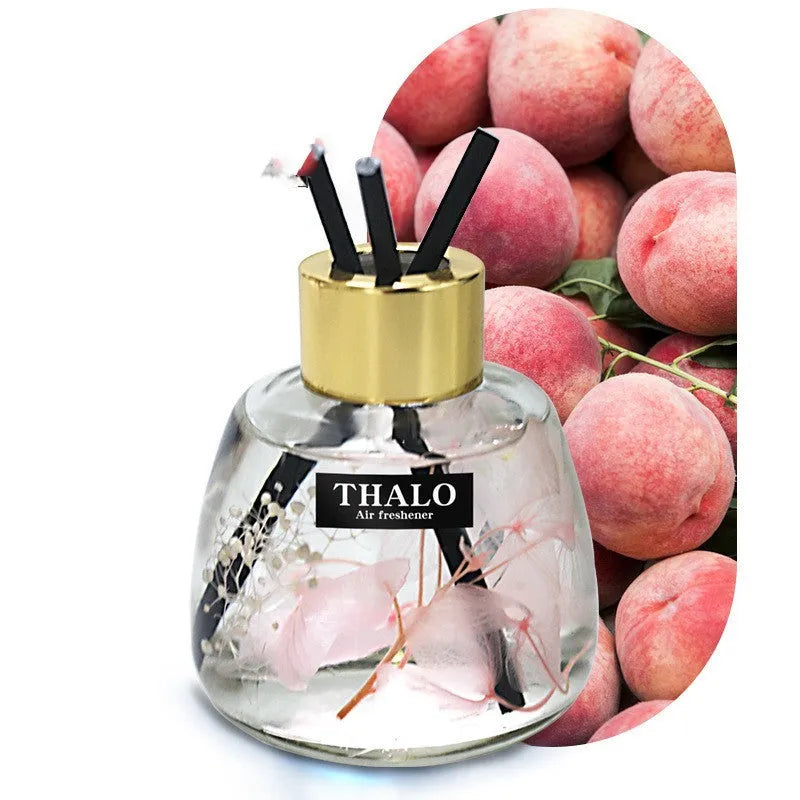 Glass bottle car perfume ornament with loose incense in one of six available colours
