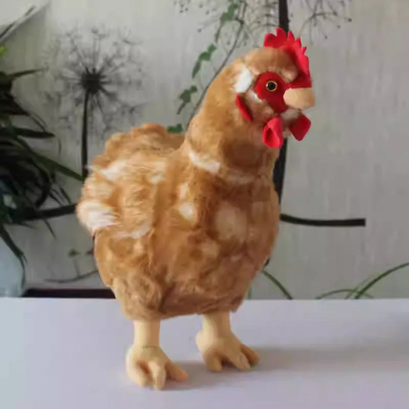 Simulation large hen plush pillow toy, 35 cm, PP cotton filler, Chickens style, unisex soft doll ornament