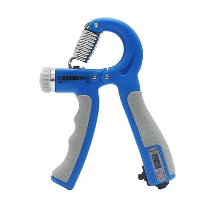 Adjustable hand grip with mechanical counter, ABS and stainless steel, 16cm x 12cm