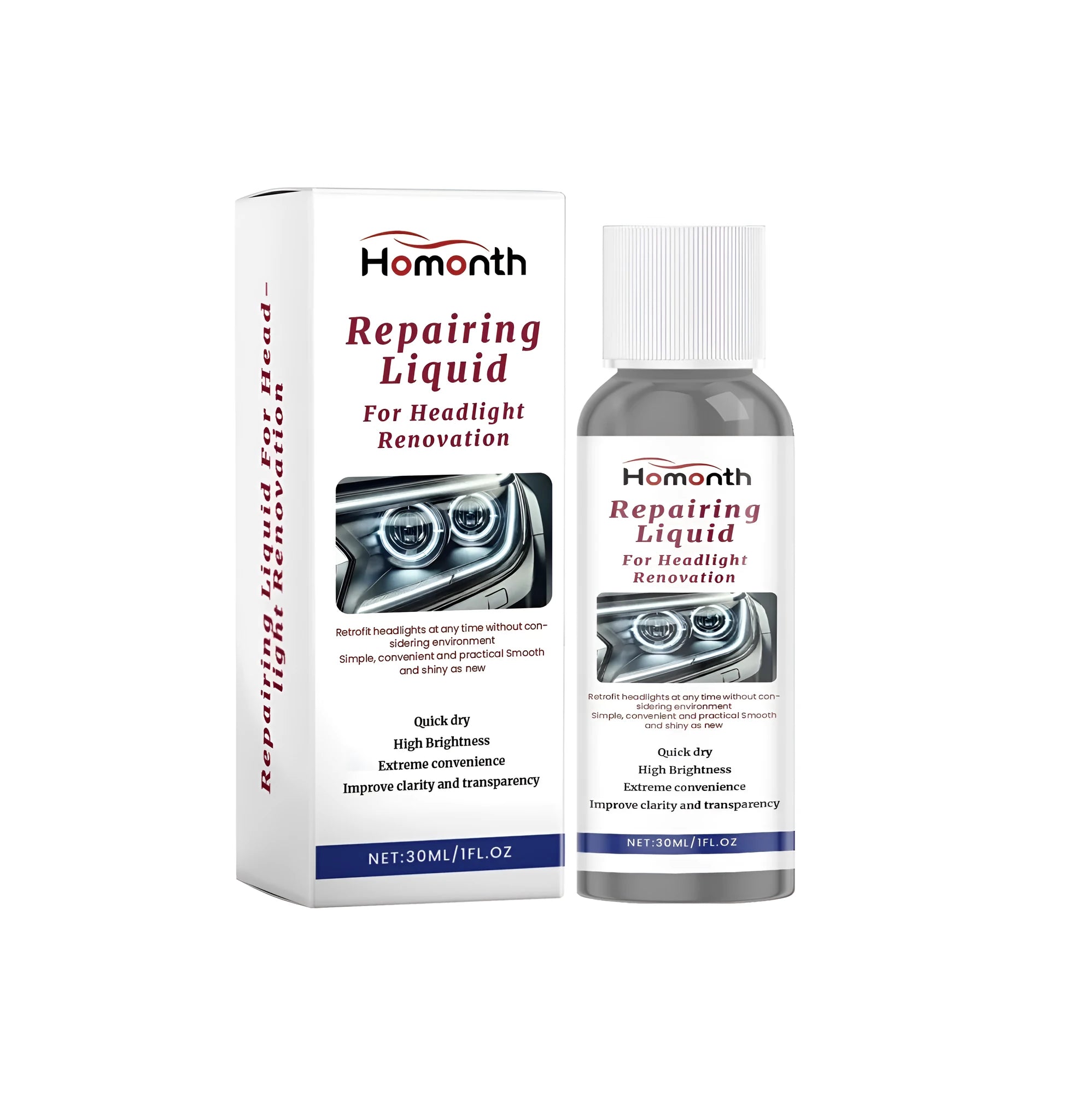 30ml headlight renovation repairing liquid bottle for car lens restoration