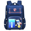 Children's cartoon backpack in Spaceman Blue Red Oxford cloth with airpillow straps and large capacity