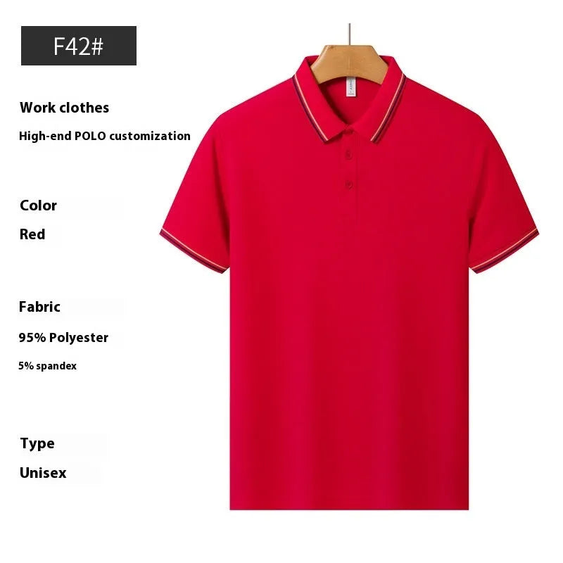 Men's summer ice silk beaded polo shirt in slim fit, white, long sleeves, polyester spandex blend