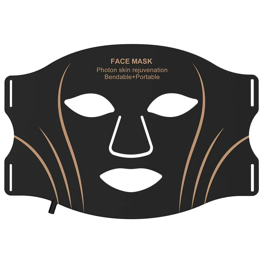 Infrared colour light skin rejuvenation apparatus with face mask kit in black and white colour options