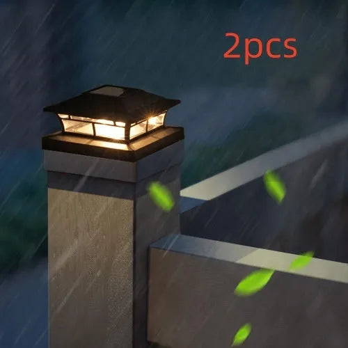 Solar pile fence lamp with ABS shell for outdoor garden handrail and lawn lighting