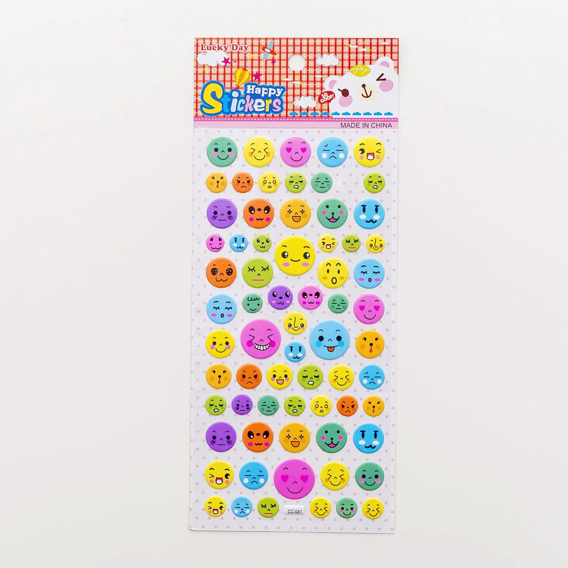 Cartoon three-dimensional bubble stickers sheet showing alpaca, forest animals, and dinosaur designs for hand account decoration