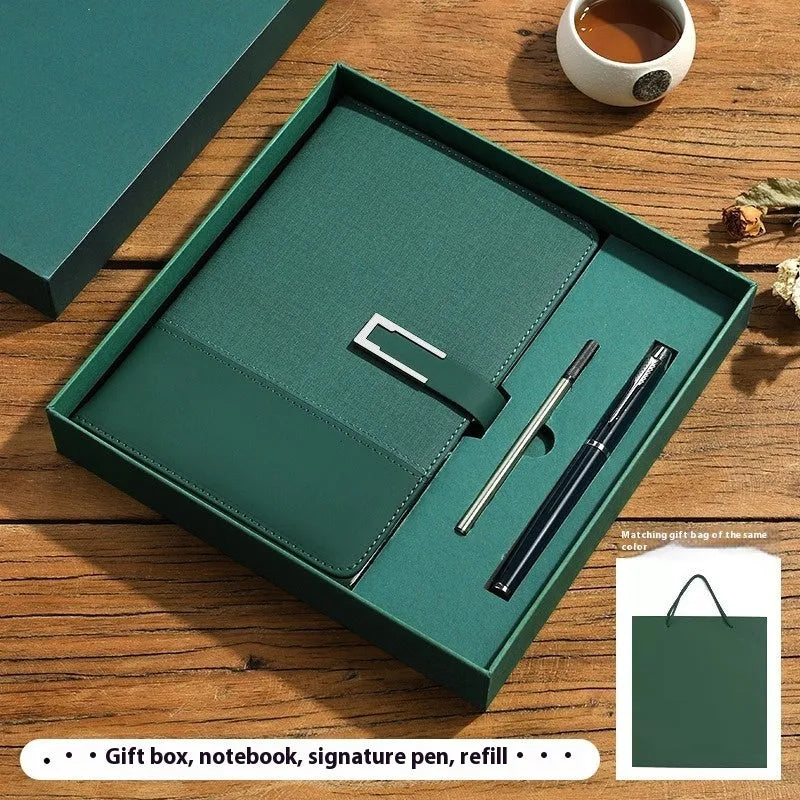 A5 soft leather notebook in business brown colour with wood-free paper pages