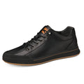 Men's white matte leather flat shoes with round toe and 6CM heel