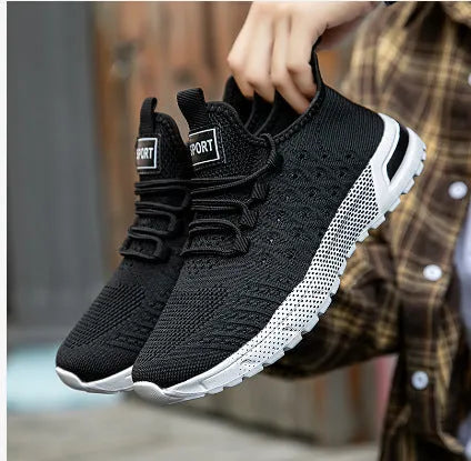 Men's mesh casual shoes in six solid colours including Army Green, Black, Dark Gray, Khaki, Light Gray and White