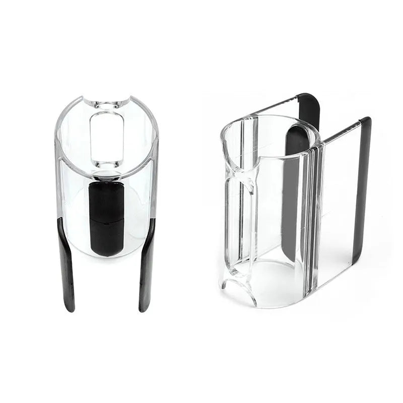 Transparent vacuum cleaner storage clip with suction mount for hair clip organisation