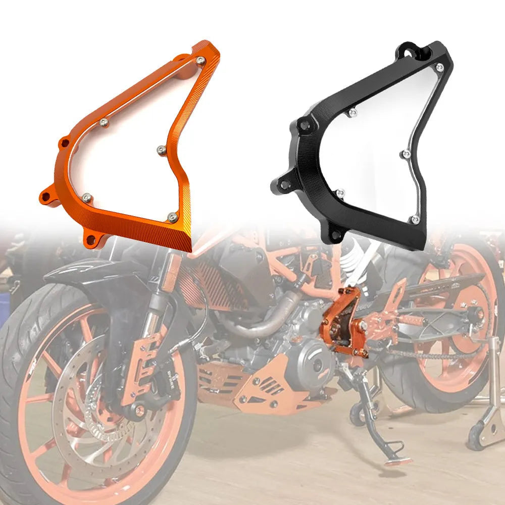 KTM Duke 250 390 replacement chain front gear cover in black or orange for 2017-2020 models
