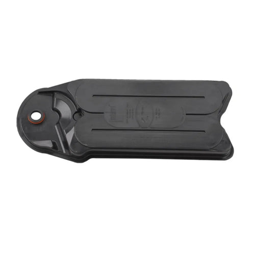Black automotive crankcase ventilation filter for engine maintenance replacement