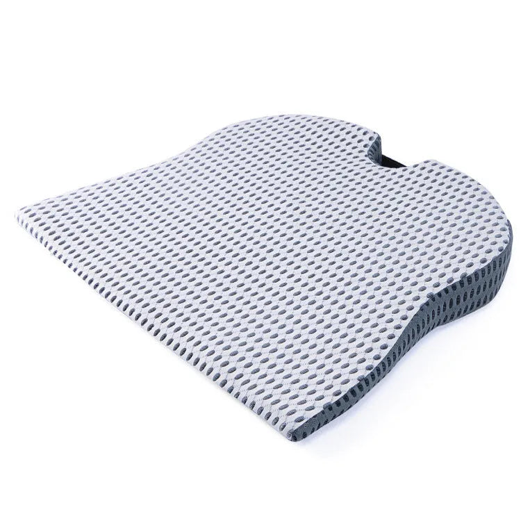 Memory foam cushion with elastic strap for car or office chair in solid colour