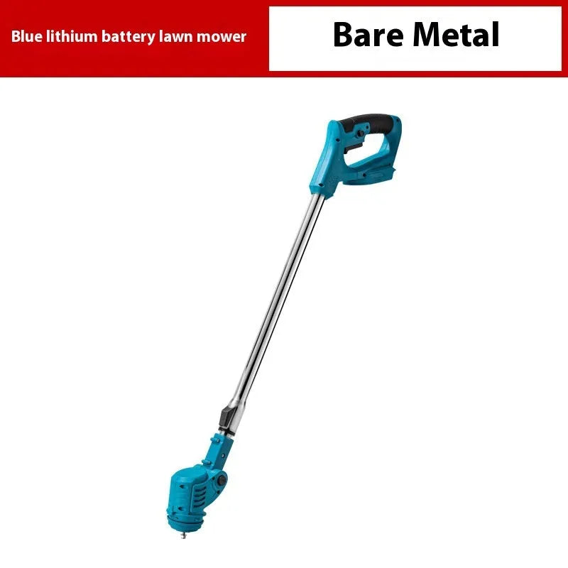 Portable weeding machine with adjustable handle in bare metal finish for household gardening